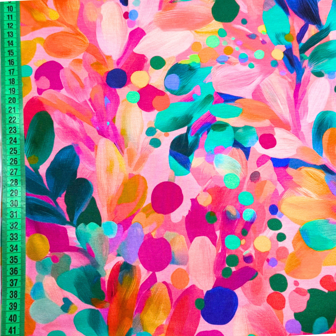 Tropical Splash – Cotton Jersey Fabric (0.6m cut)