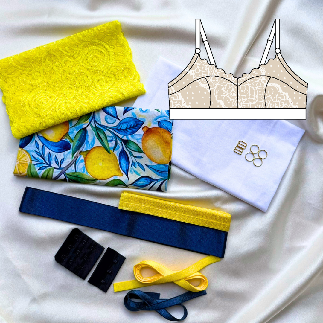 Elisa Bralette – DIY Kit (Amalfi Summer / Yellow Lace)