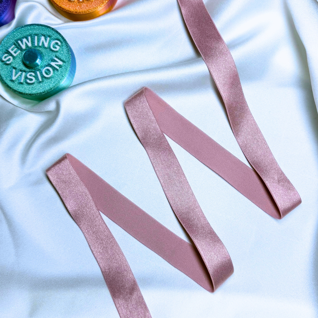 Satin Elastic Band – Dusty Rose | 20mm