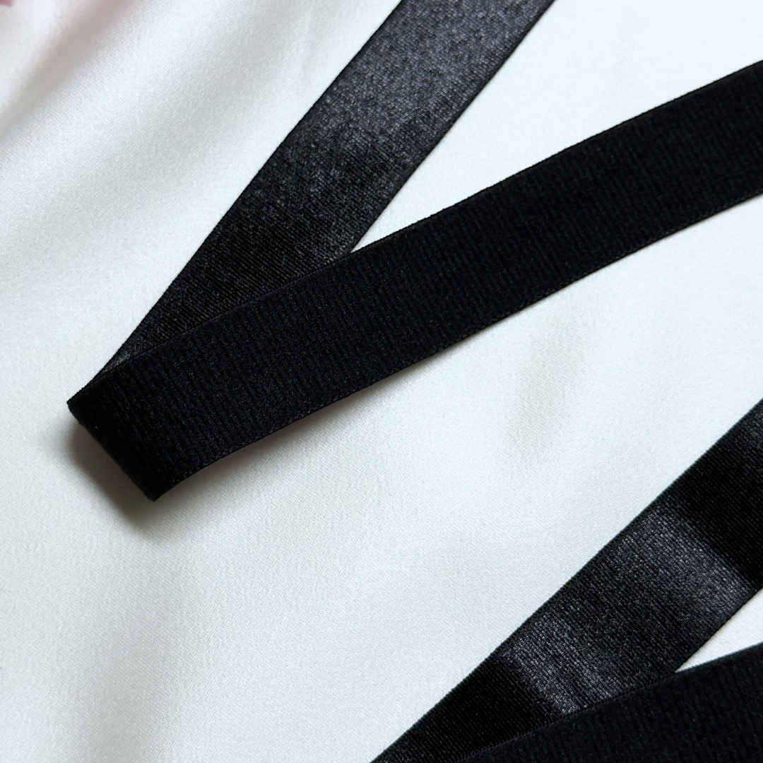 Satin-Gummiband – Schwarz | 20mm