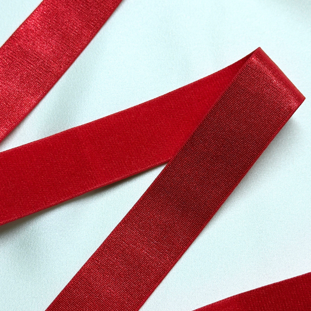 Satin-Gummiband – Rot | 25 mm