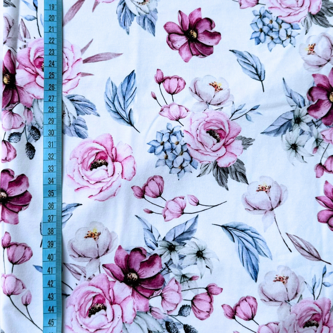 Blush Garden – Cotton Jersey Fabric (0.5m cut)