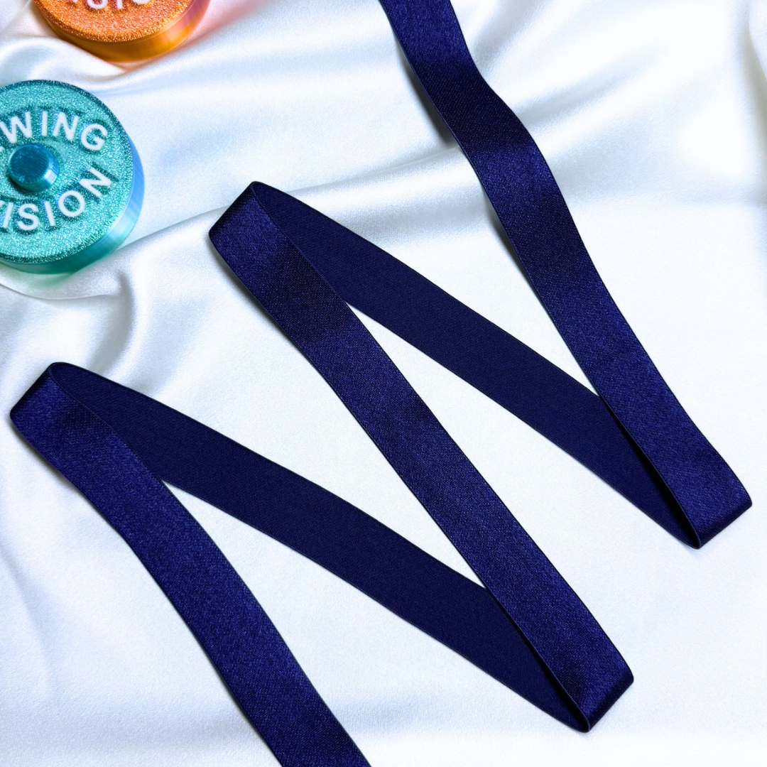 Satin Elastic Band – Navy Blue | 20mm