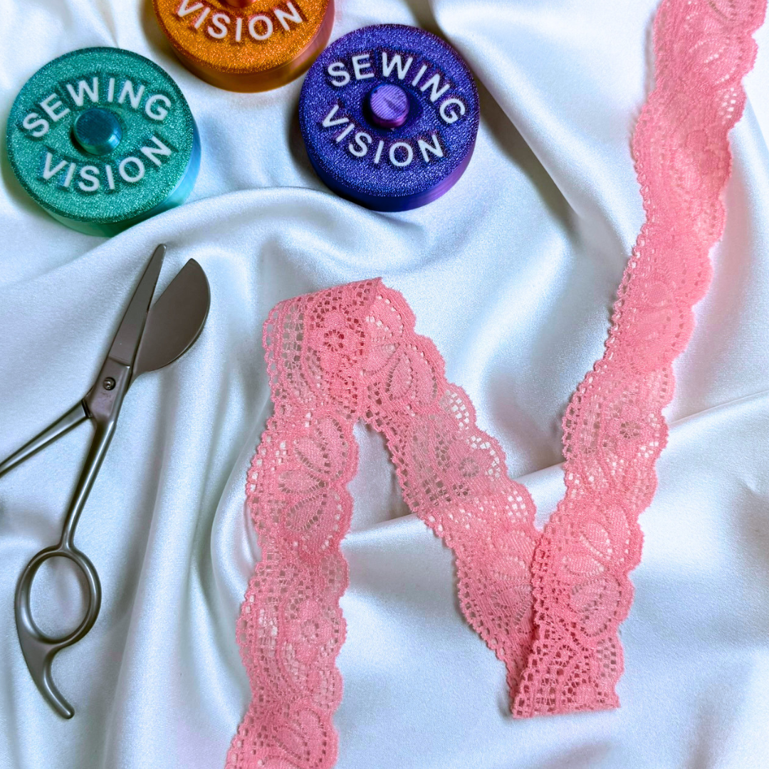 Stretch Lace Trim – Salmon | 30mm