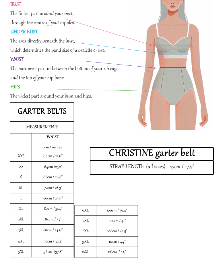 CHRISTINE garter belt - PDF sewing pattern (XXS-10XL)