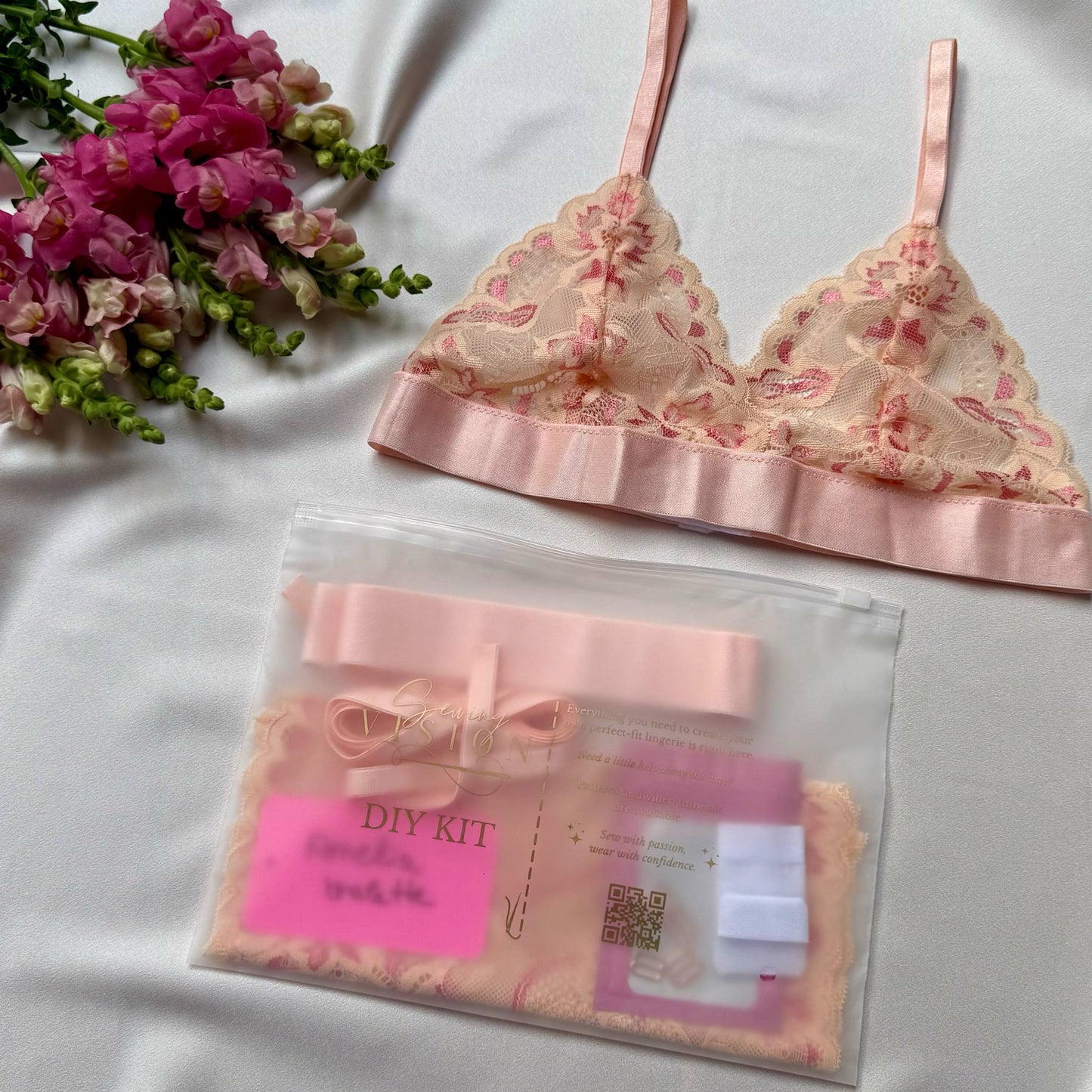 Peach Bloom – Amelia Bralette DIY Kit 🍑🌸
