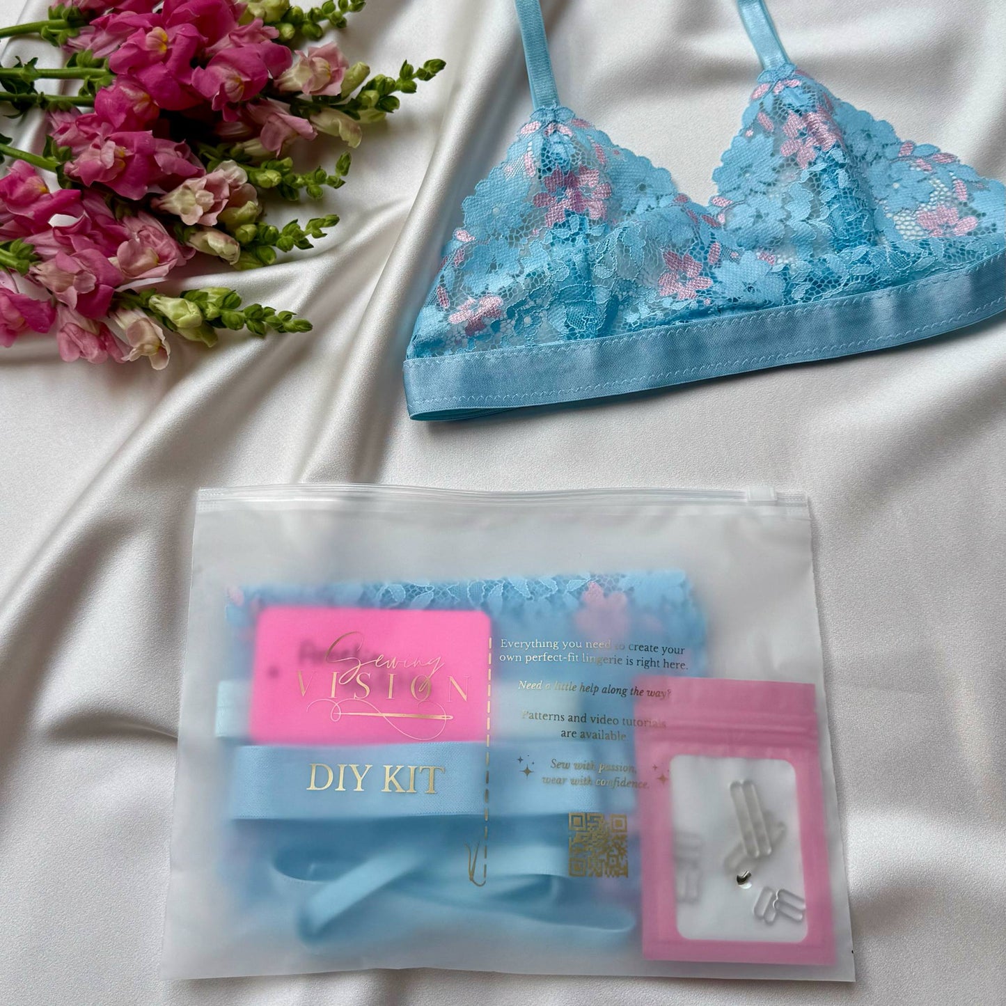 Blush Sky – Amelia Bralette DIY Kit 💙🌸
