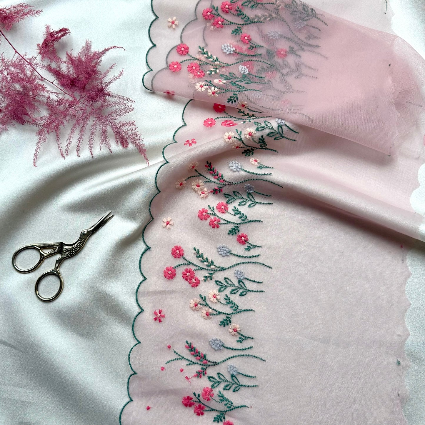 Daisy Meadow Embroidered Lace
