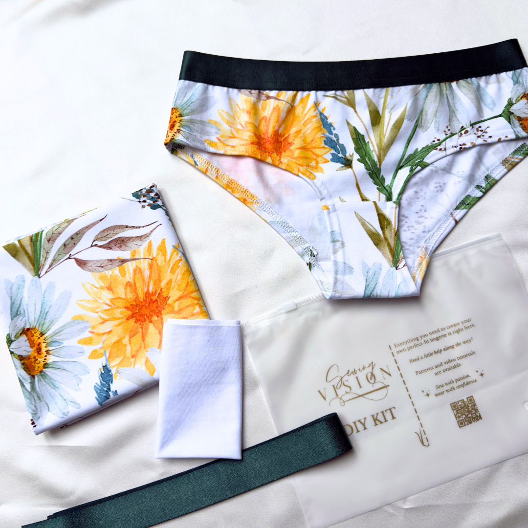 Maria Panties – Schnittmuster & Näh-Kit (Sonnenblumengarten)