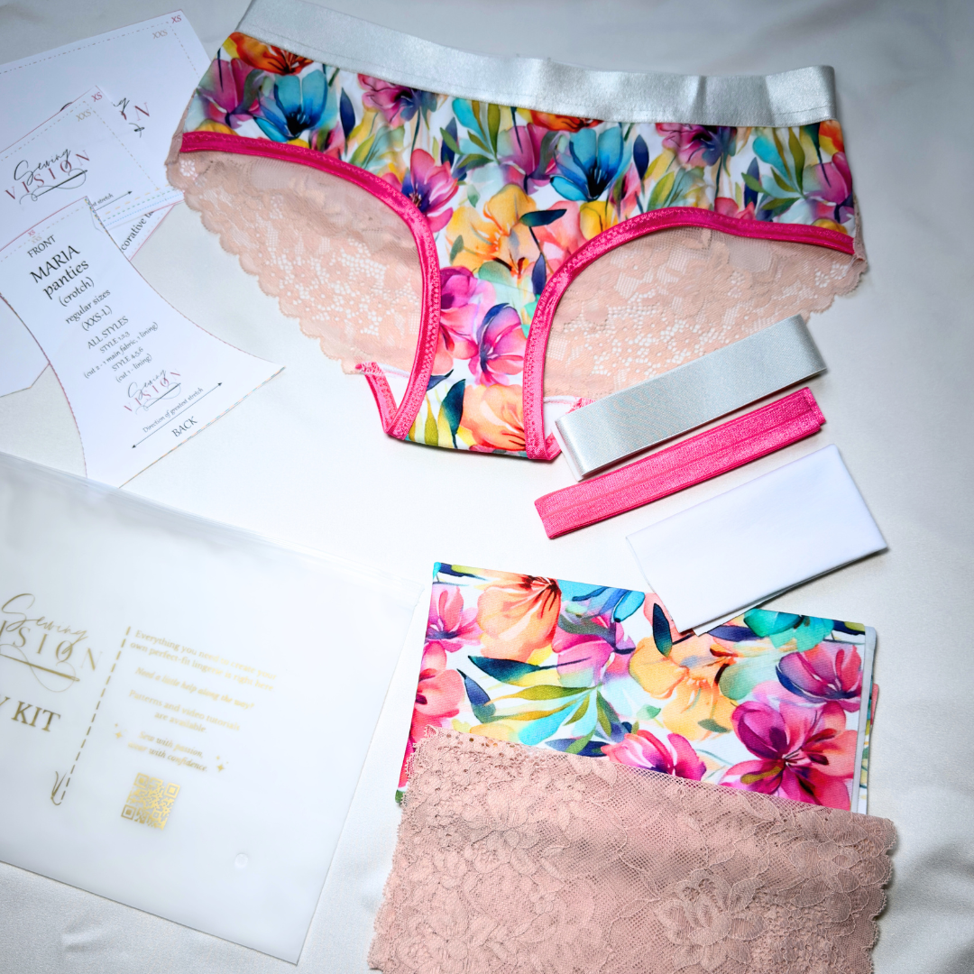 Maria Panties – Style 3 DIY-Kit (Watercolor Bloom)