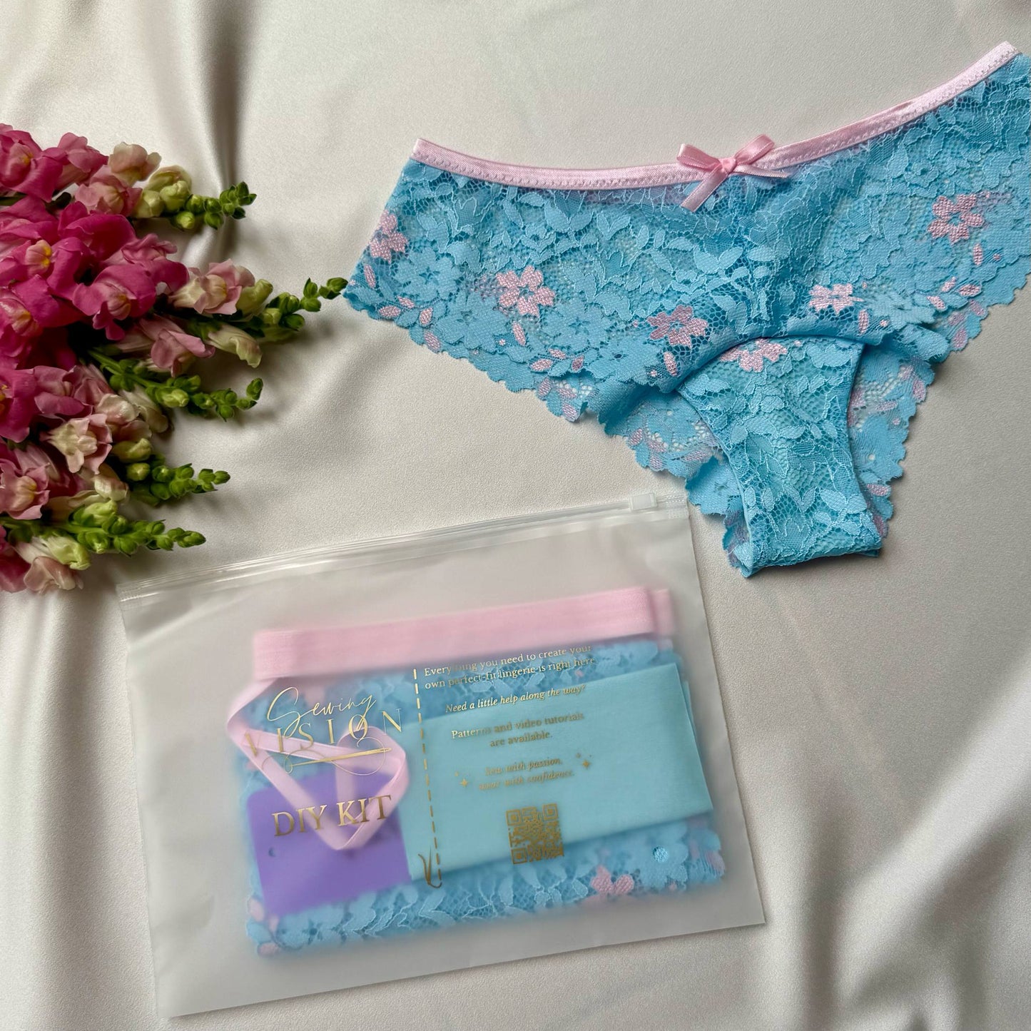 Blush Sky – Nicole Panties DIY Kit 💙🌸