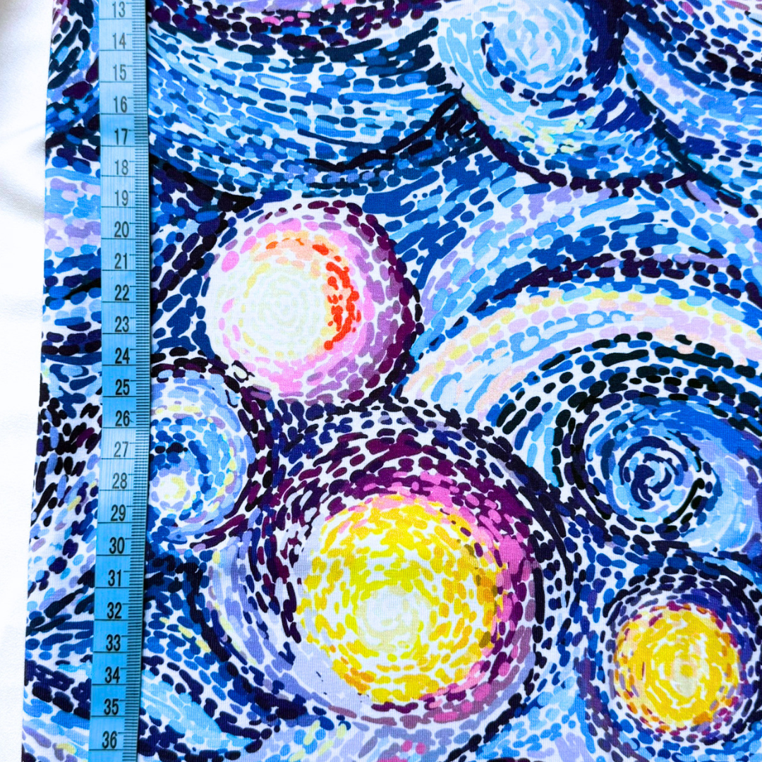 Starry Night – Cotton Jersey Fabric (0.5m cut)