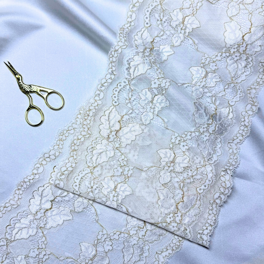 Gilded Ivy Lace (Stretch) – 0.9 m piece