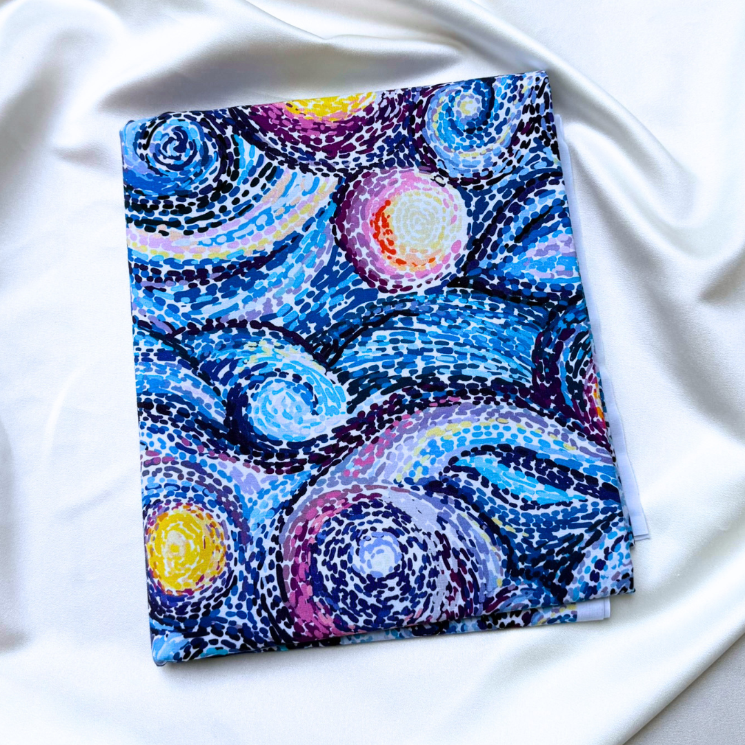Starry Night – Cotton Jersey Fabric (0.5m cut)
