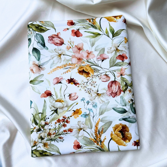 Autumn Meadow – Cotton Jersey Fabric (0.5m cut)