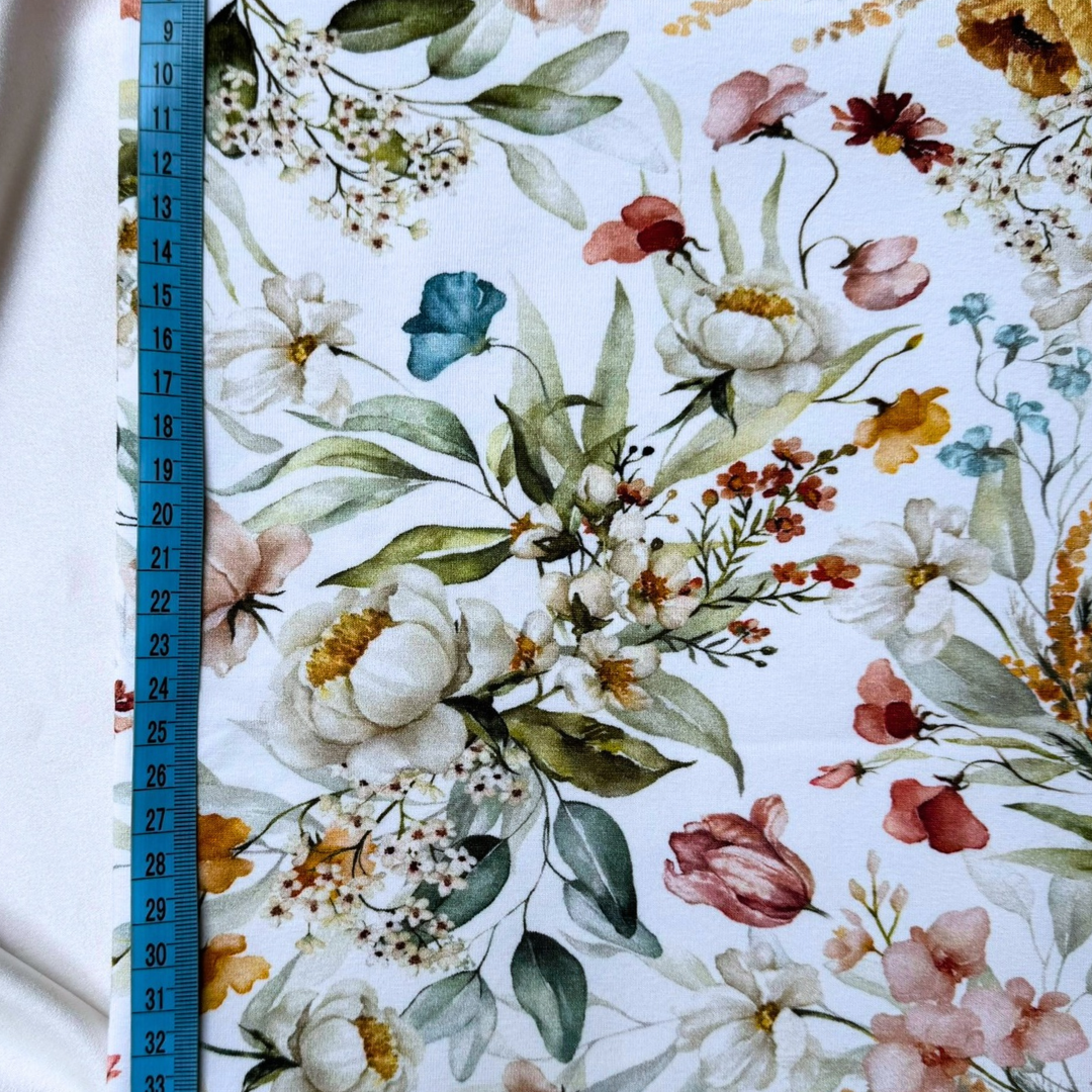 Autumn Meadow – Cotton Jersey Fabric (0.5m cut)