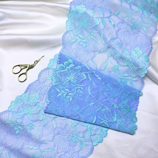 Periwinkle Aqua Lace (Stretch)