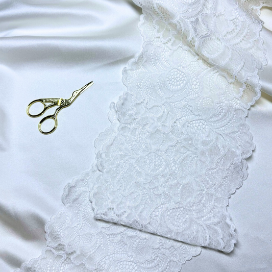 Off-White Peony Lace (Stretch)