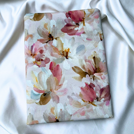 Blush Magnolia – Cotton Jersey Fabric (0.5m cut)