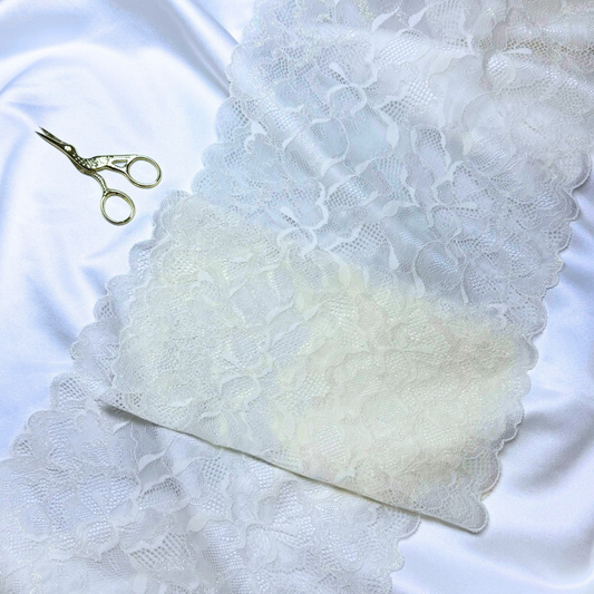 Ivory Bloom Lace (Stretch)