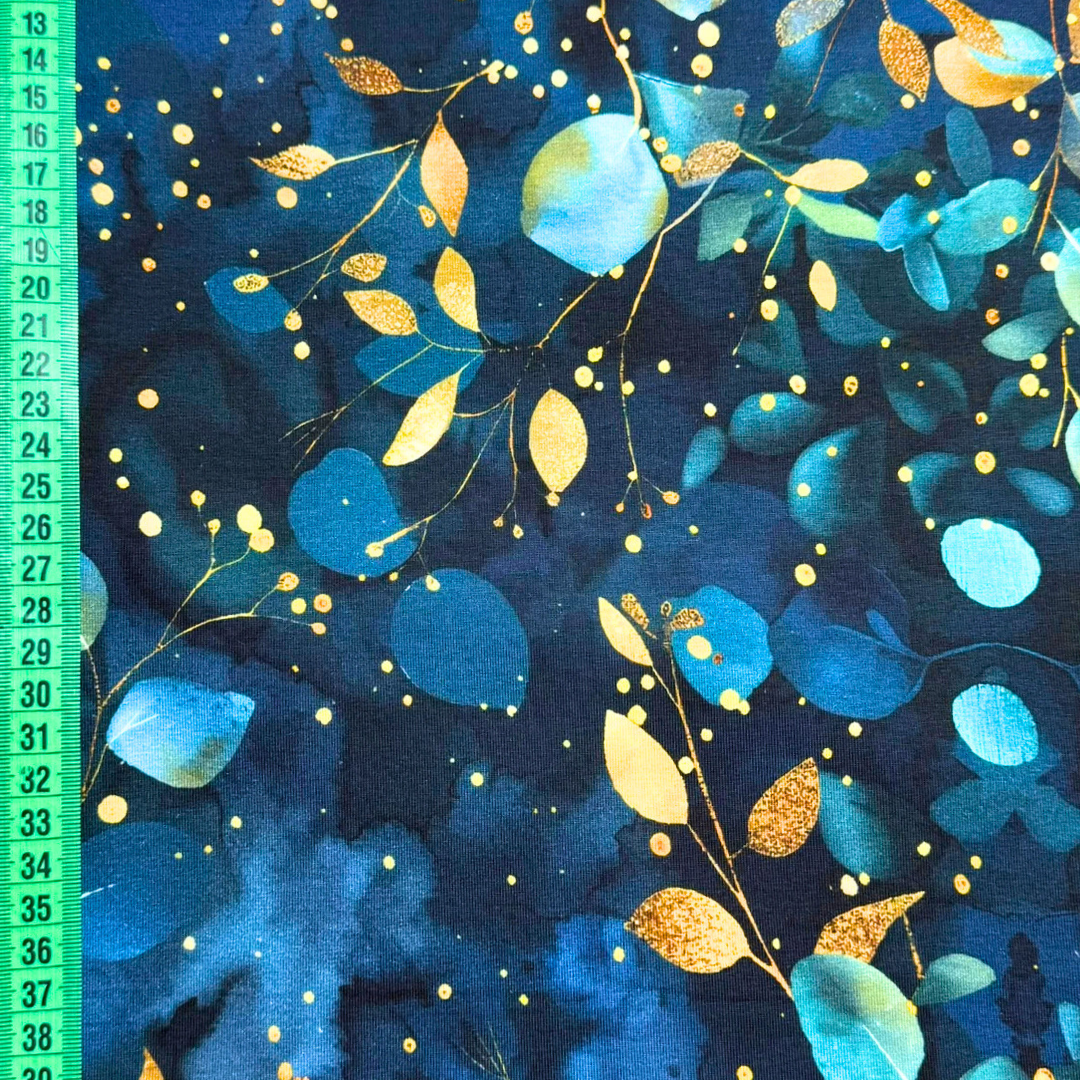 Golden Eucalyptus – Cotton Jersey Fabric (0.5m cut)