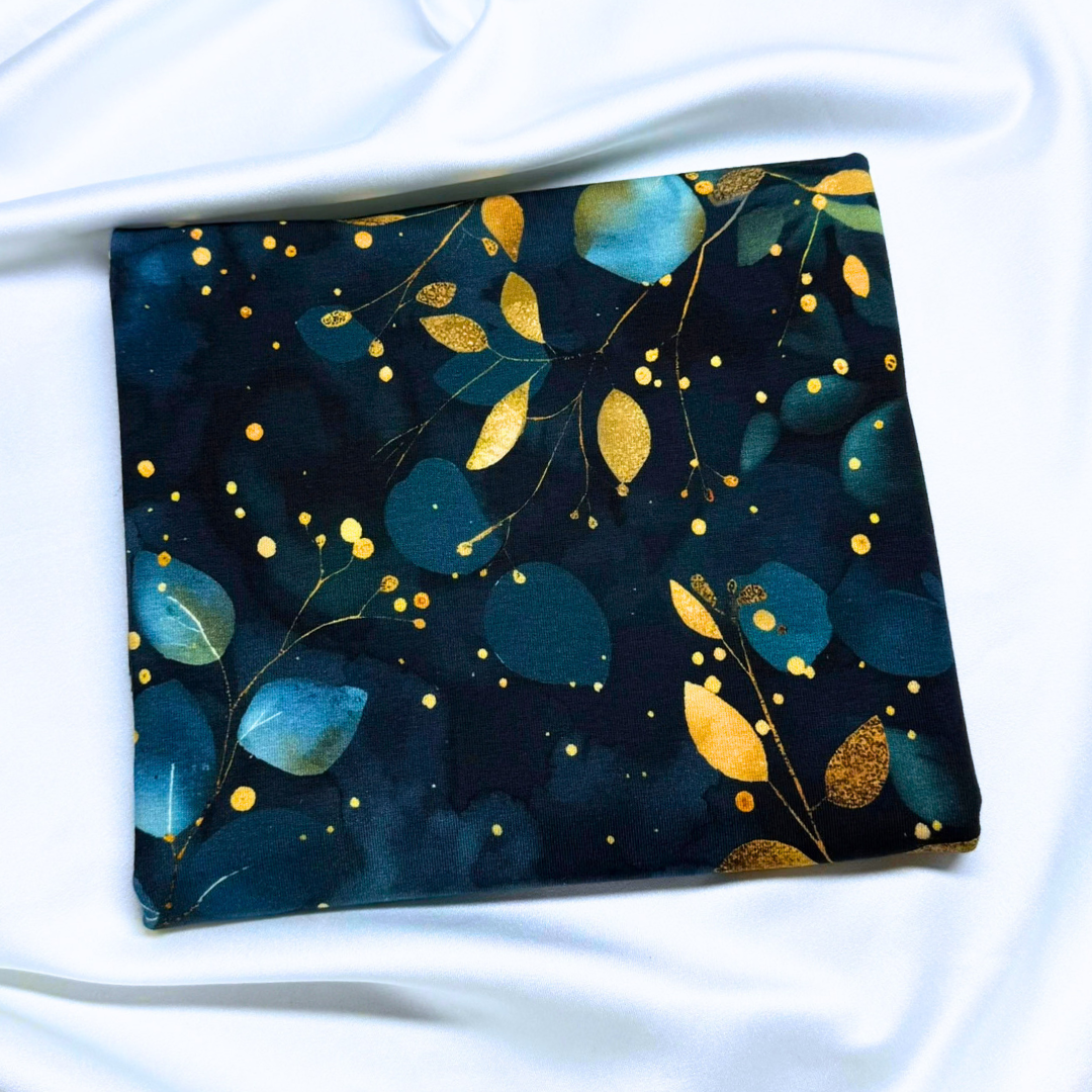 Golden Eucalyptus – Cotton Jersey Fabric (0.5m cut)
