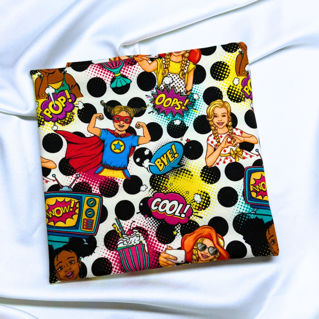 Pop Art Girls – Cotton Jersey Fabric (0.5m cut)
