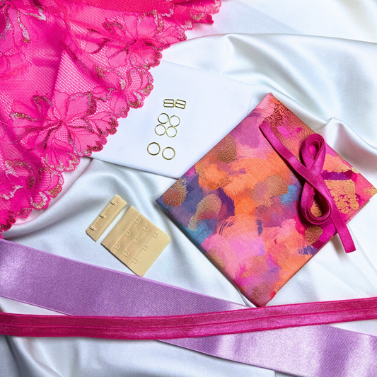 Matching Set – DIY Kit (Gilded Abstract / Hot Pink Lace)