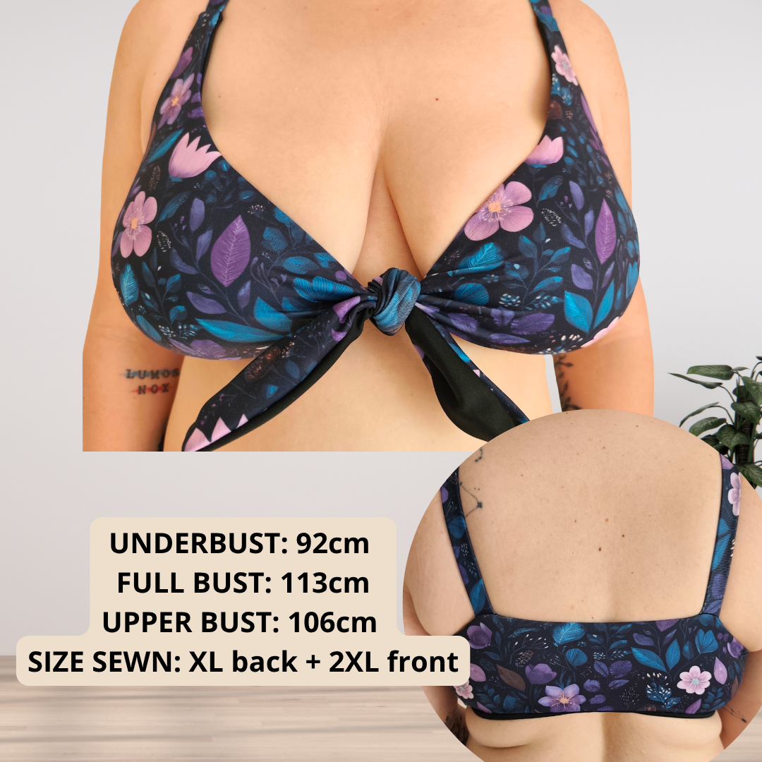 SANDY Bikini Top Full Bust — PDF Sewing Pattern (XS-6XL) | EN + DE
