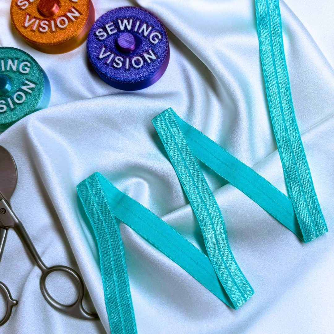 Fold-Over Elastic (FOE) – Aqua | 15mm