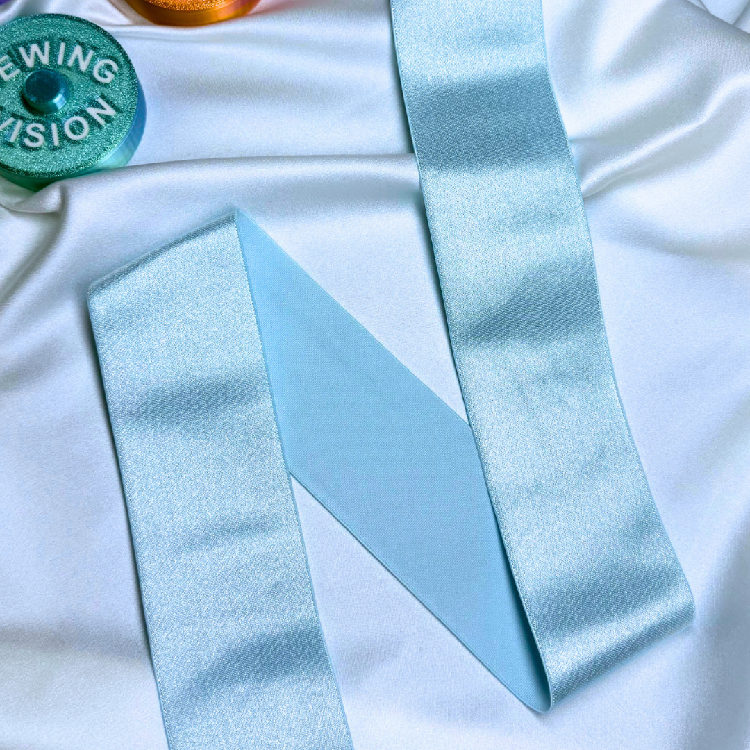 Satin Elastic Band – Baby Blue | 50mm