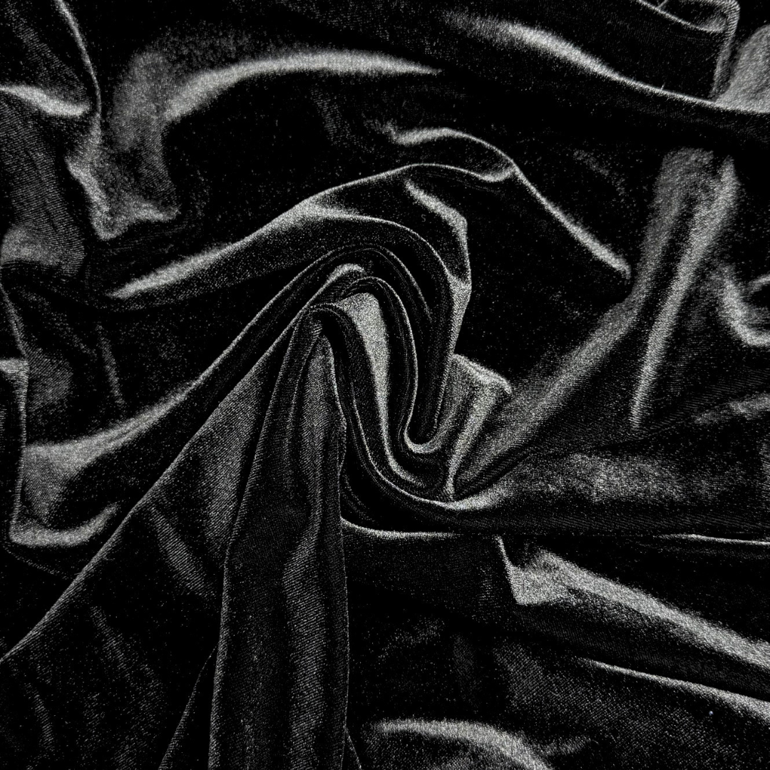 Black Stretch Velvet