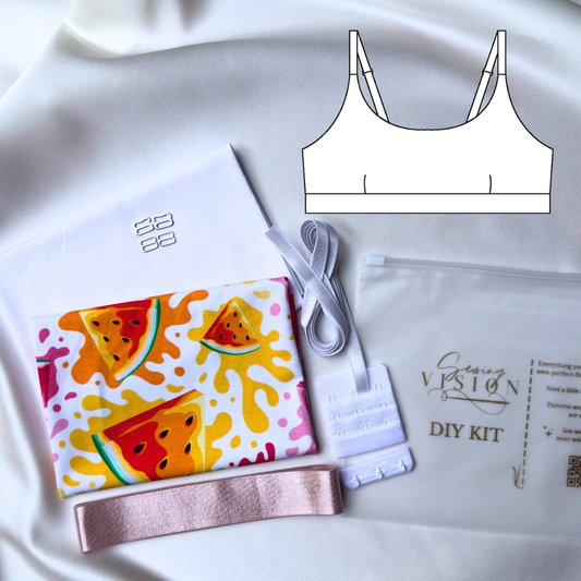 Carmen Bralette – DIY Kit (Watermelon Splash)