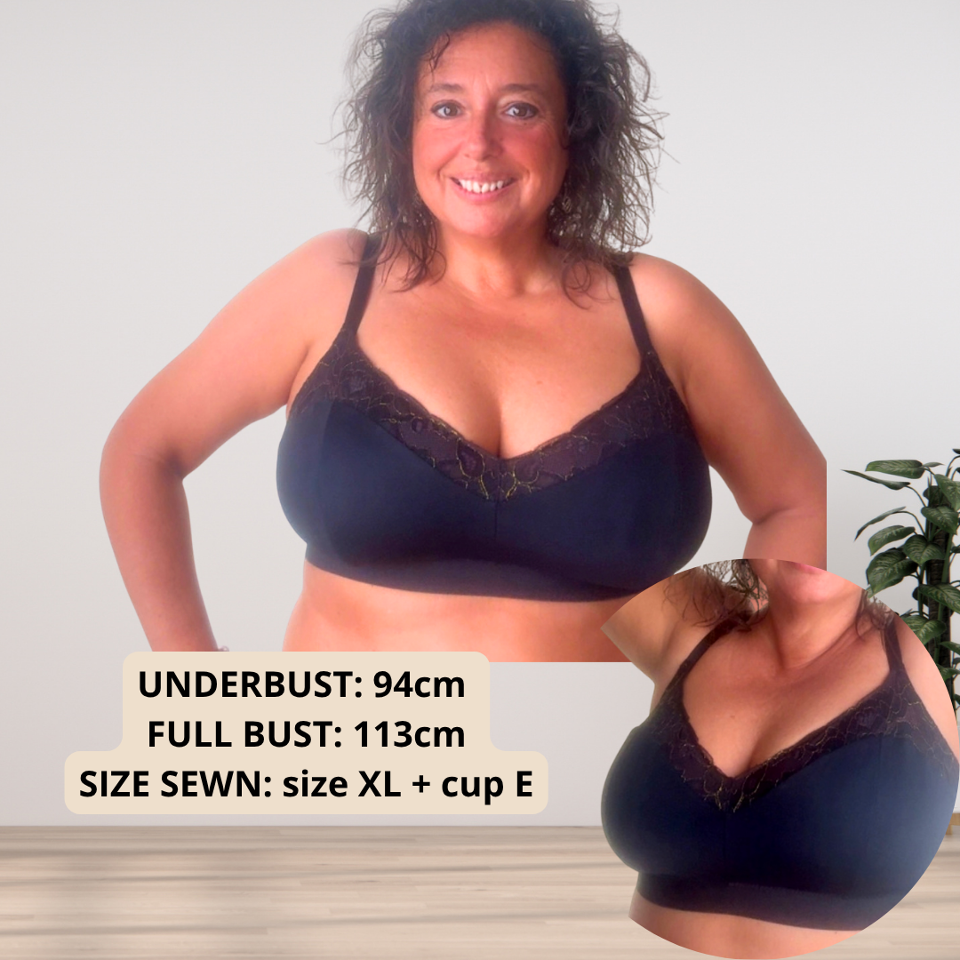 ZOE bra — Full Bust Friendly PDF Sewing Pattern (XS–3XL, Cup A–K) | EN + DE