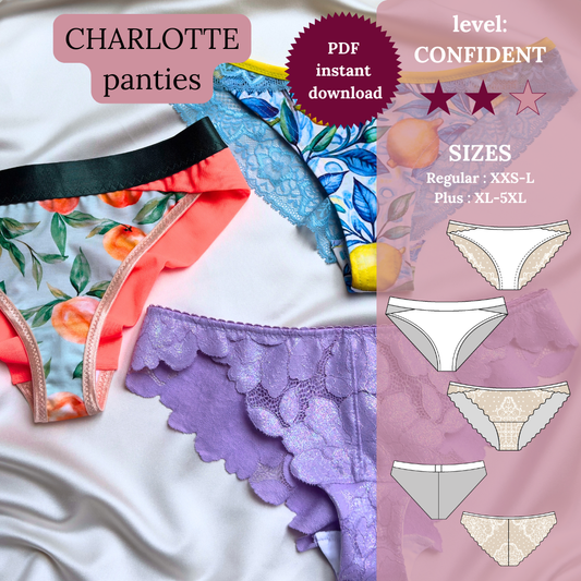 CHARLOTTE  panties - PDF sewing pattern (XXS-5XL) | EN + DE