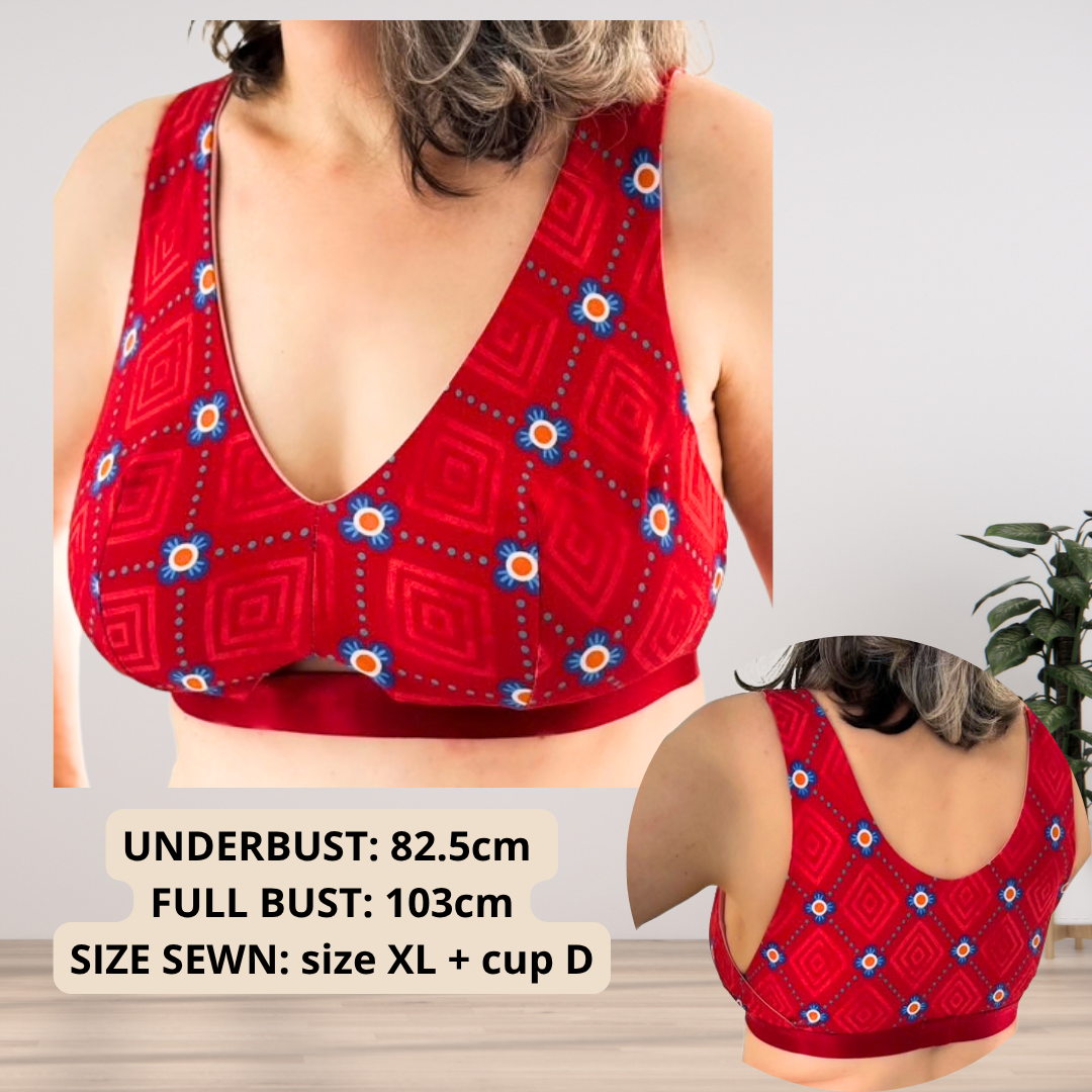 BELLA Bra — Full Bust Friendly PDF Sewing Pattern (XS–5XL, Cup A–H) | EN + DE