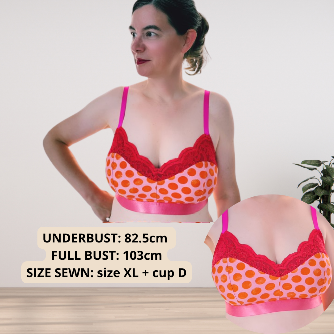 ZOE bra — Full Bust Friendly PDF Sewing Pattern (XS–3XL, Cup A–K) | EN + DE