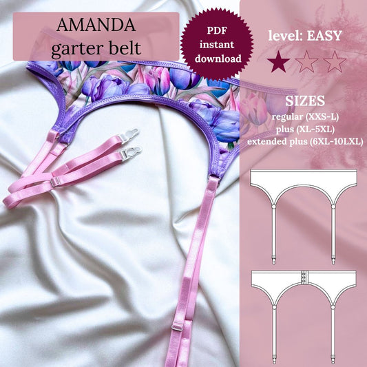 AMANDA garter belt - PDF sewing pattern (XXS-10XL)