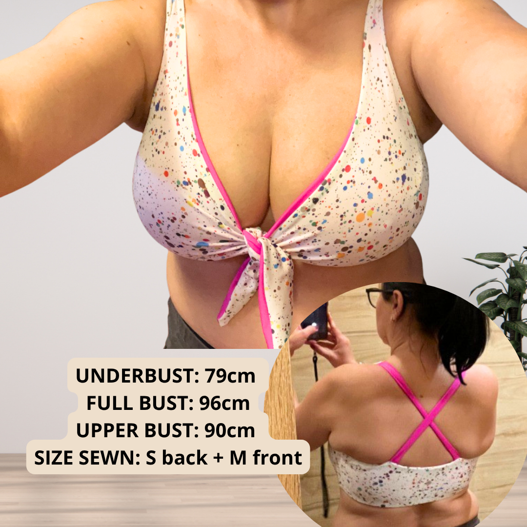 SANDY Bikini Top Full Bust — PDF Sewing Pattern (XS-6XL) | EN + DE