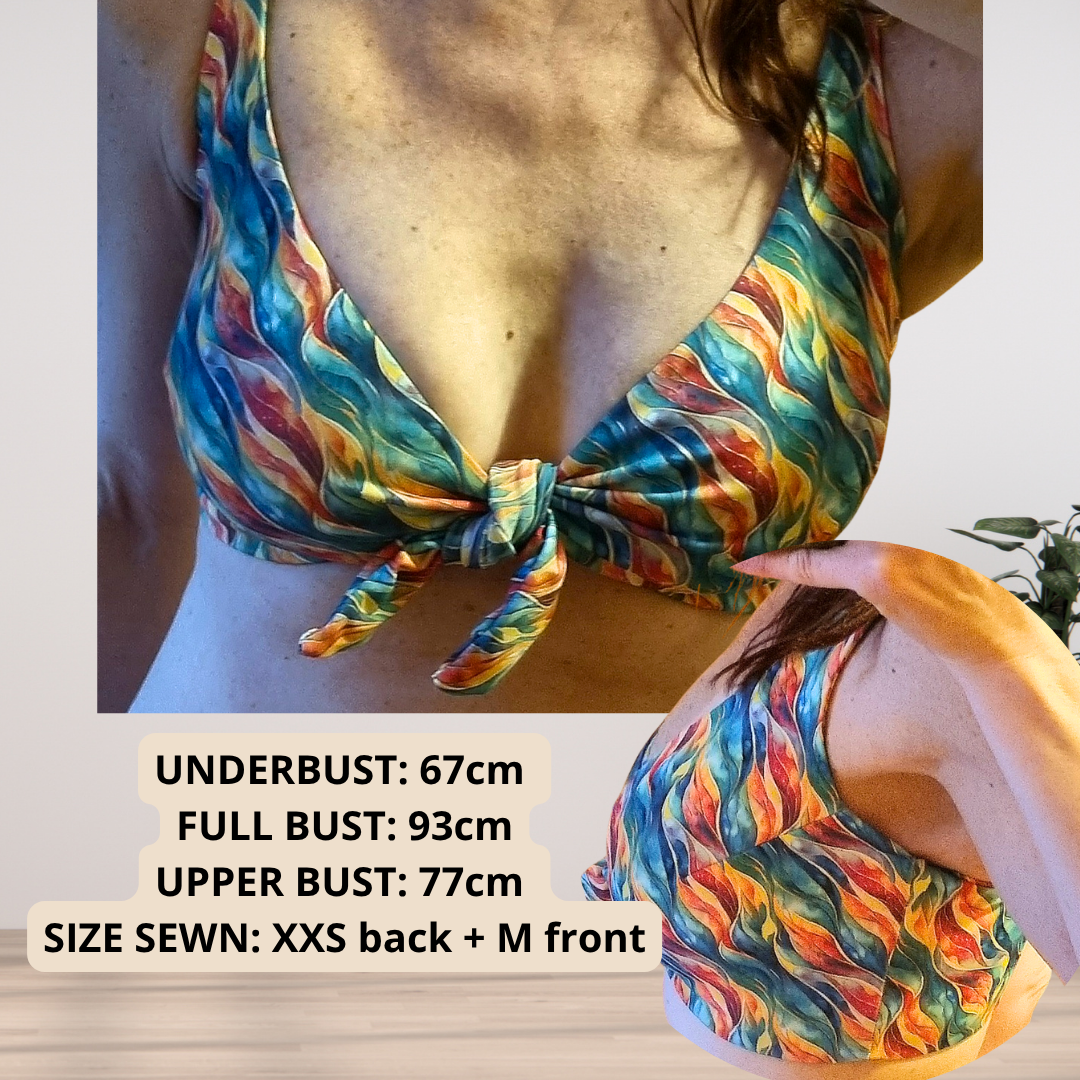 SANDY Bikini Top Full Bust — PDF Sewing Pattern (XS-6XL) | EN + DE