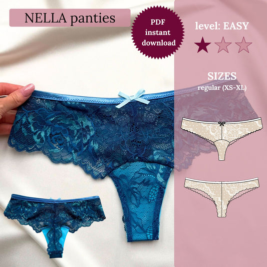 NELLA panties - PDF sewing pattern (regular & plus sizes)