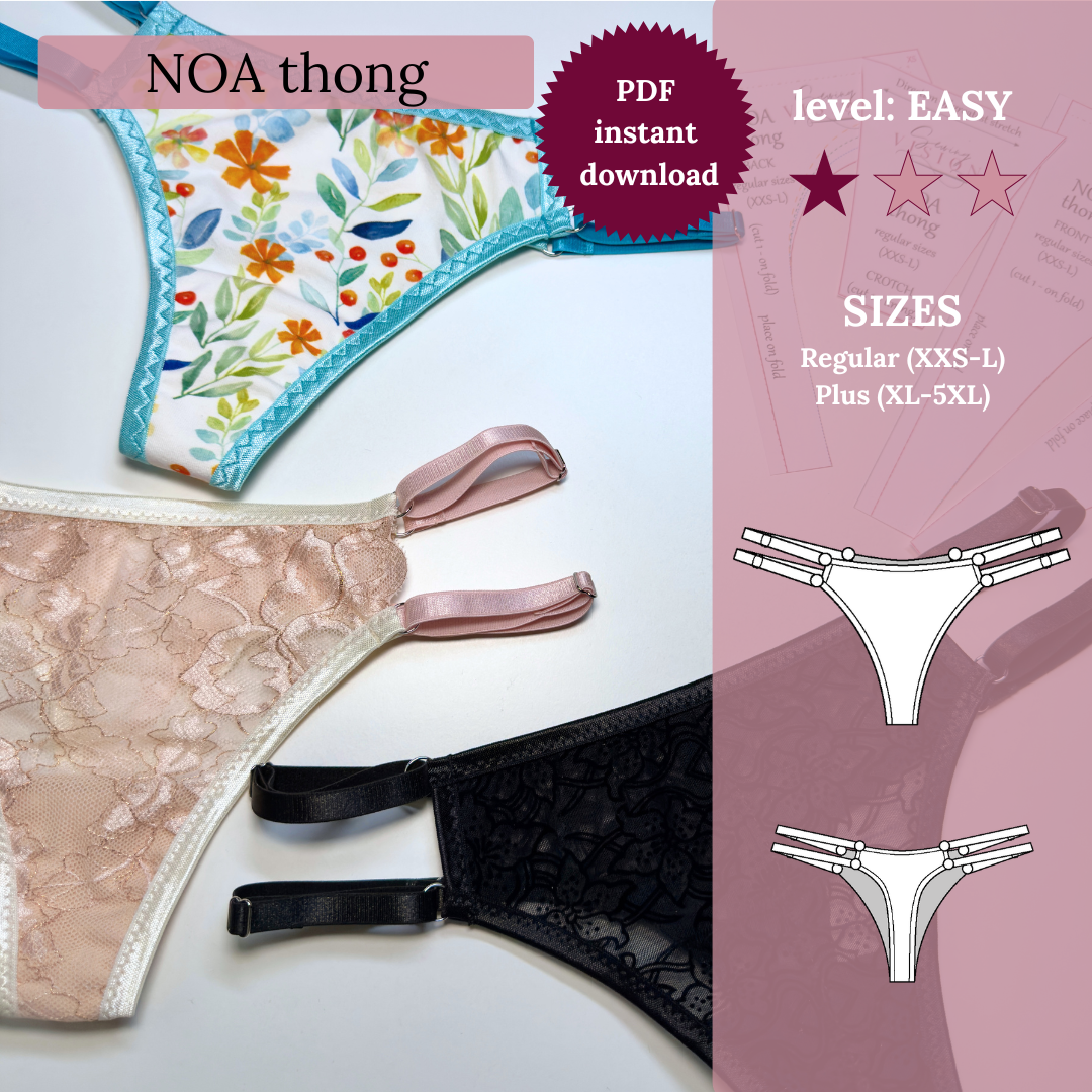 NOA Thong – PDF-Schnittmuster (Standard- und große Größen)