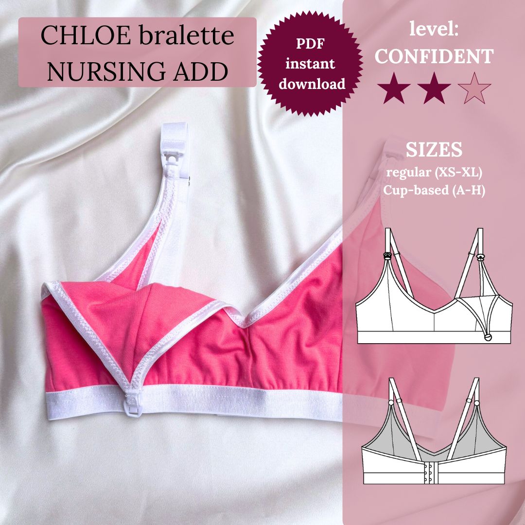 CHLOE Bralette – STILL-Erweiterung – PDF-Schnittmuster (XS-XL, Cup A-H)