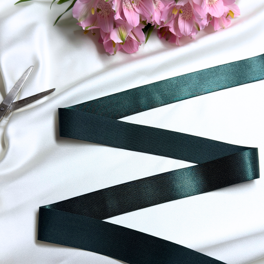 Satin Elastic Band – Forest Green | 30mm