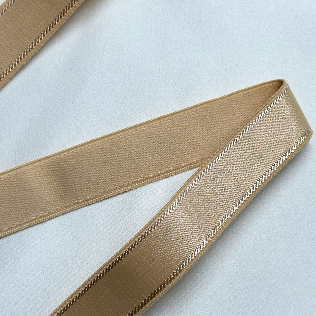 Satin-Gummiband – Nude mit Detail | 20mm