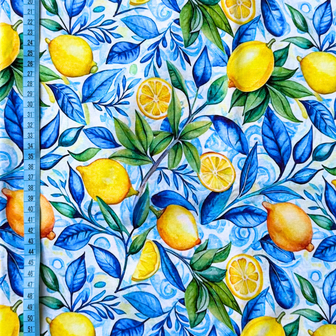 Amalfi Summer – Cotton Jersey Fabric (0.75m cut)