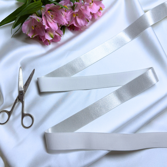 Satin Elastic Band – Silver Grey | 30mm