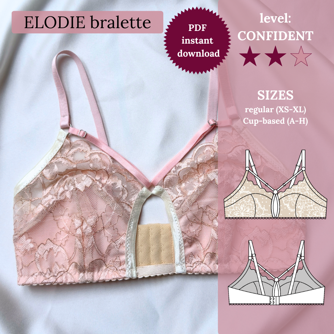 ELODIE BH - PDF Schnittmuster (XS-XL, Cup A-H) | EN + DE