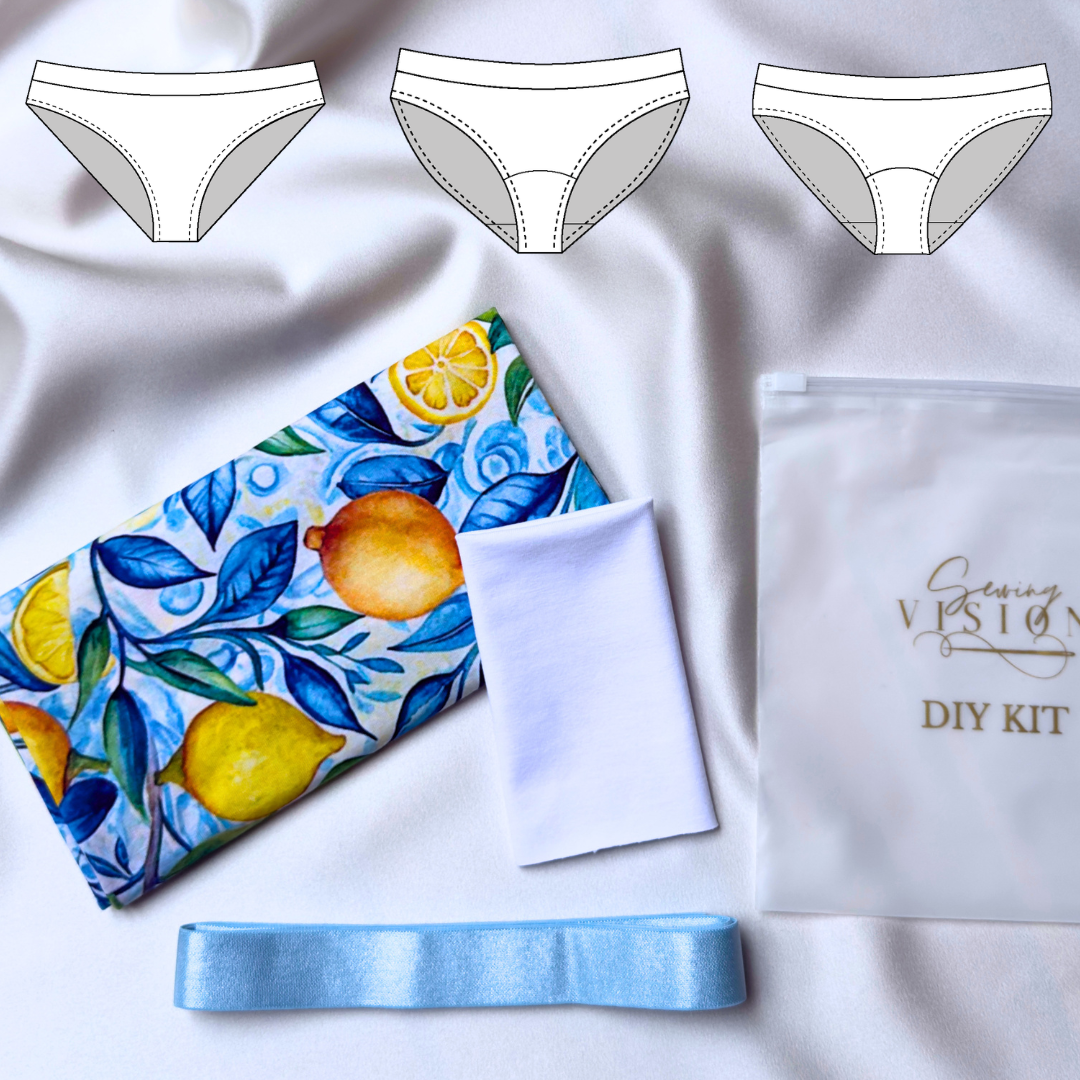 Stella / Mila / Maria Panties – DIY Kit (Amalfi Summer – Baby Blue)
