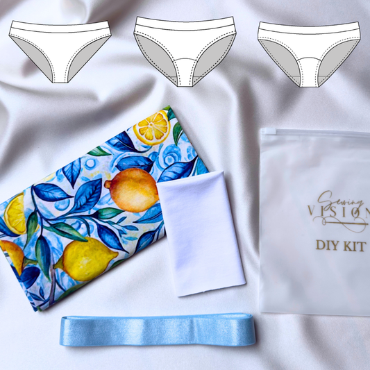 Stella / Mila / Maria Panties – DIY Kit (Amalfi Summer – Baby Blue)